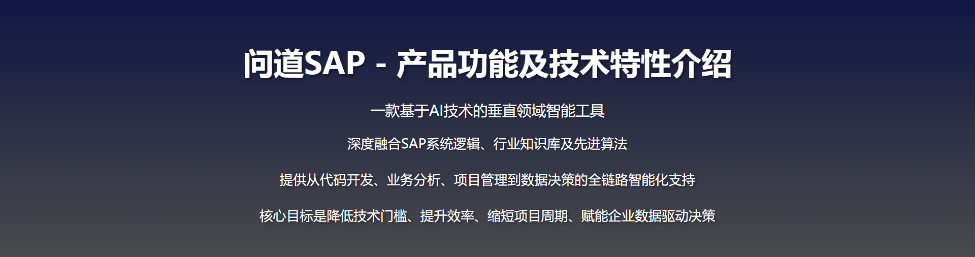 问道SAP-产品介绍